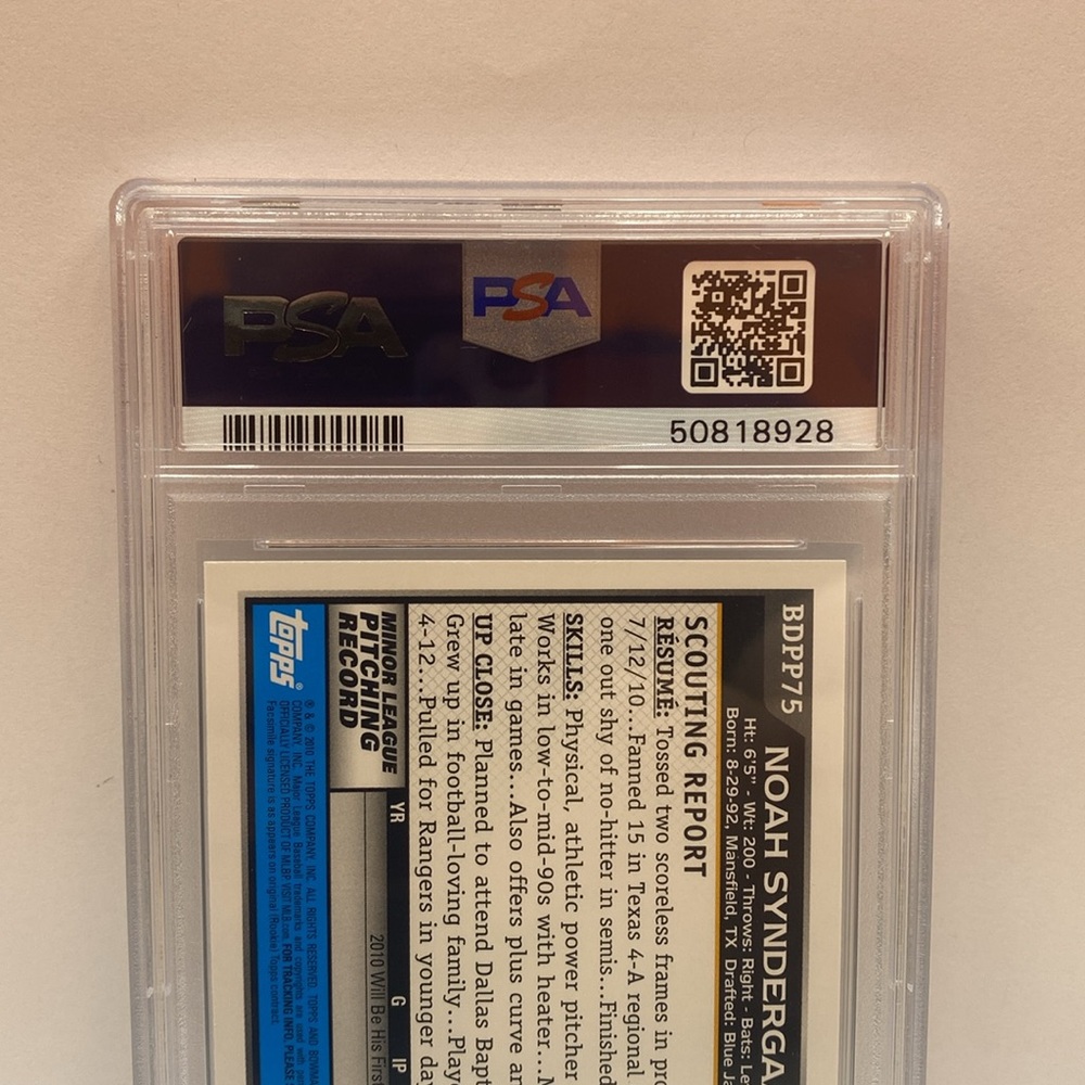 2010 Bowman 1st Card Noah Syndergaard  (MISC14) - Picture 4 of 4